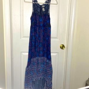 Free People Tiered Purple Maxi Dress Size M Lined